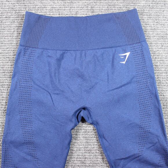 Gymshark Leggings Womens S Blue Energy Seamless High Waist - Picture 3 of 7